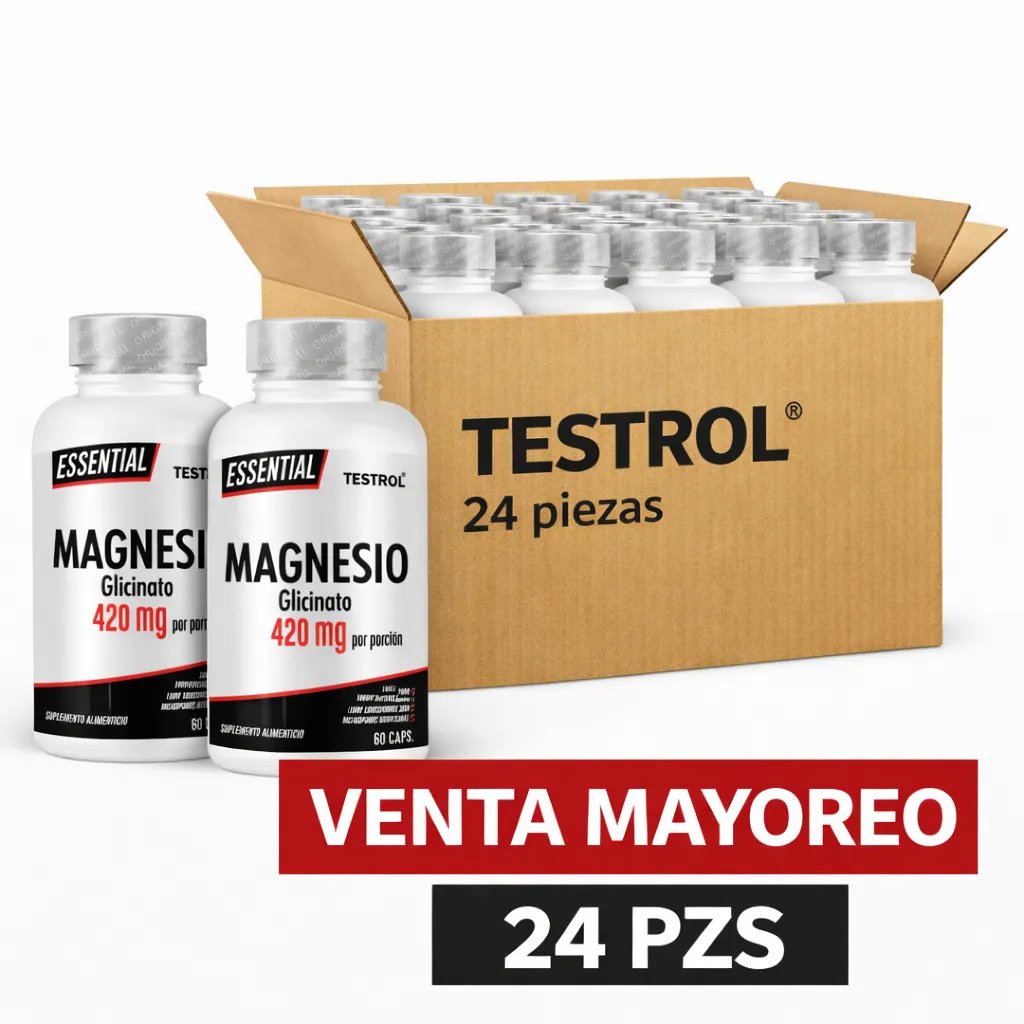 MAYOREO- MAGNESIO GLICINATO 6O CAPS - CAJA 24 PIEZAS