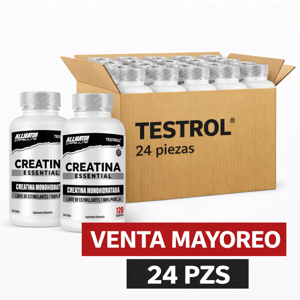 MAYOREO- CREATINA ESSENTIAL 12O CAPS - CAJA 24 PIEZAS